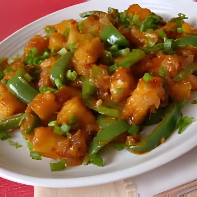 Chilli paneer.