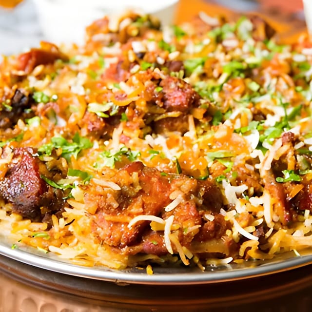 Goat biryani.