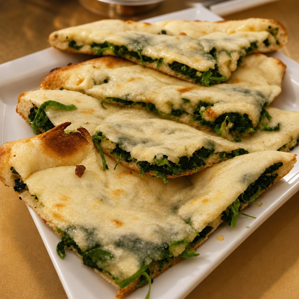 Spinach naan.