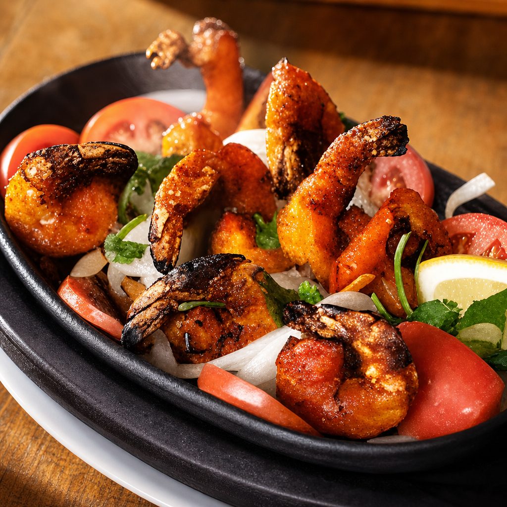 Tandoori salmon.