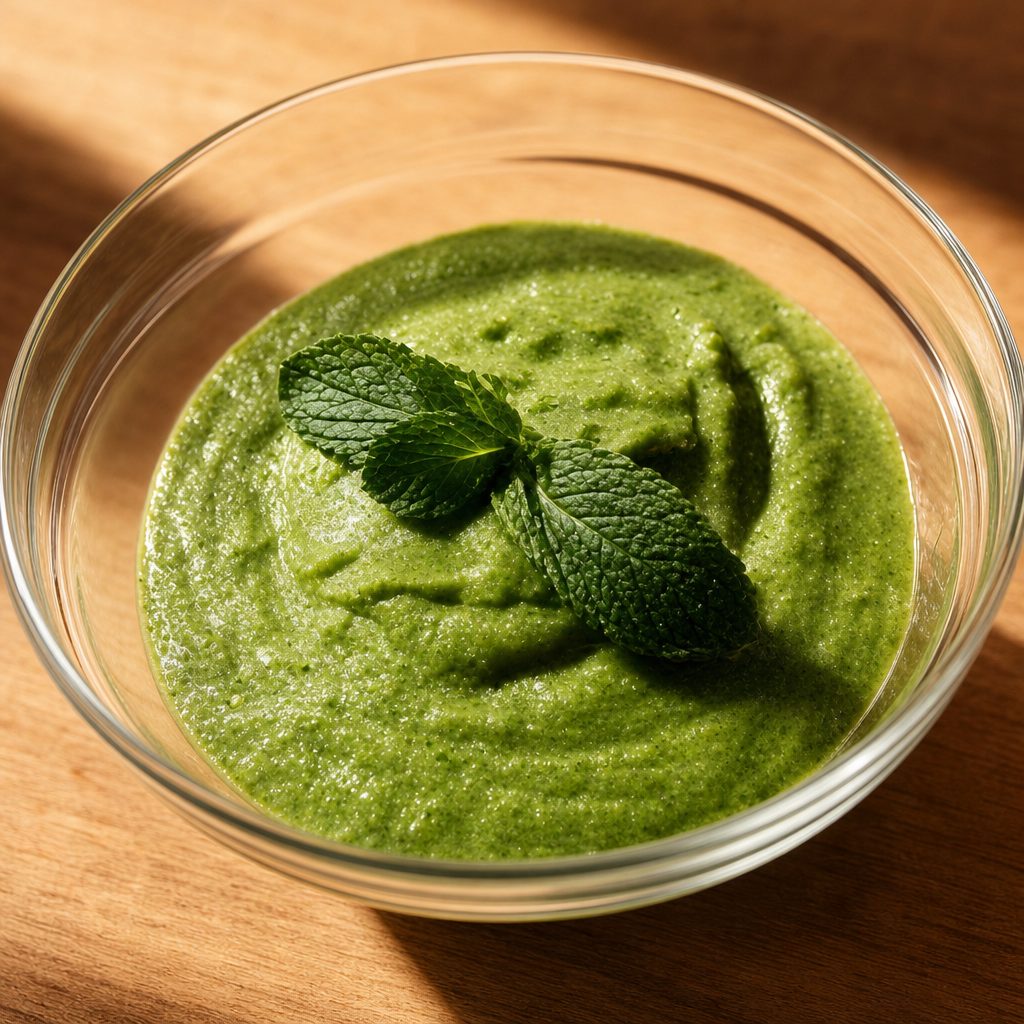 Mint chutney.