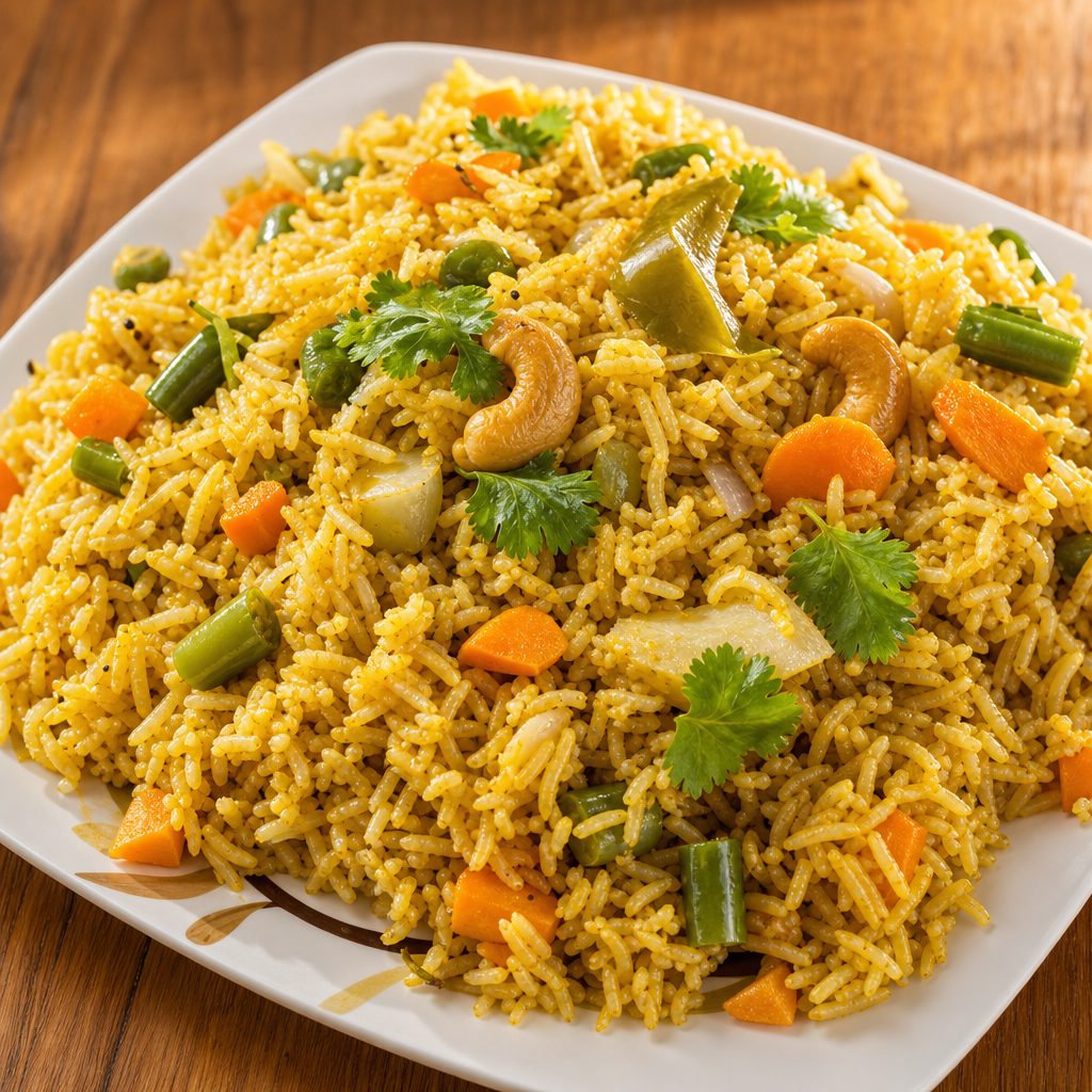 Vegetable biryani.